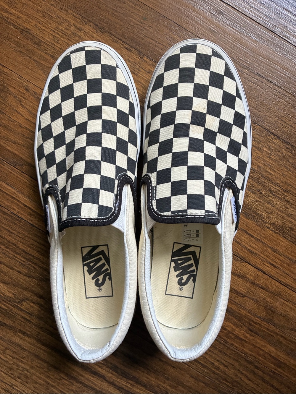 Vans Checkerboard Slip-On in Black and White
